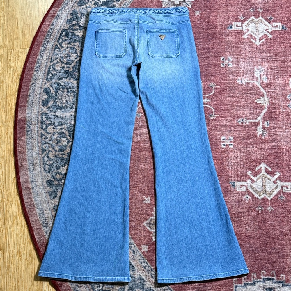 GUESS Braided Waist Flare Jeans Size 29 - Picture 3 of 12